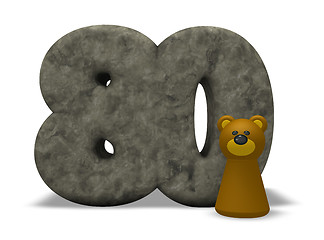 Image showing stone number and bear