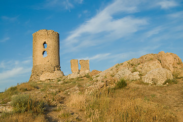 Image showing Balaclavas castle on blue sky background