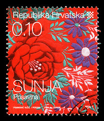 Image showing Stamp printed by Croatia dedicated to town Sunja