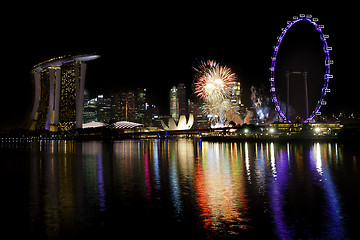 Image showing Singapore Fireworks