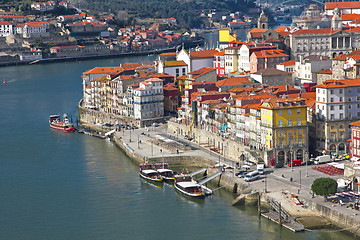 Image showing Portugal. Porto city. View of Douro river embankment 