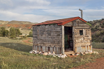 Image showing old cabin in Rocky Mountains