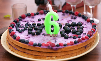 Image showing homemade birthday cake