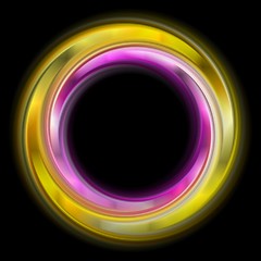 Image showing Colourful abstract rings. Vector logo