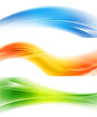 Image showing Bright elegant banners with abstract waves
