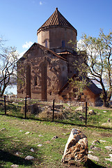 Image showing Grave stone and church