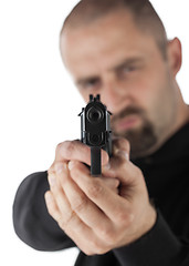 Image showing Man with gun, gangster