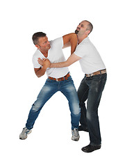 Image showing Man choking other man