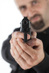 Image showing Man with gun, gangster