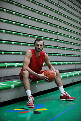 Image showing Basketball player portrait