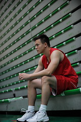 Image showing Basketball player portrait