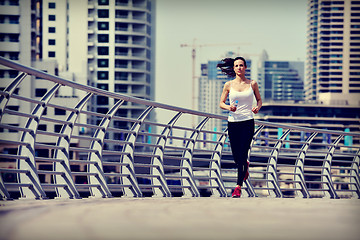 Image showing woman jogging at morning