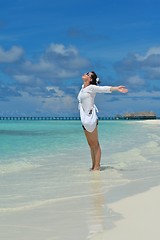 Image showing happy woman enjoy  summer time