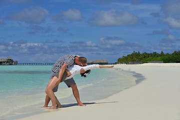 Image showing happy young couple have fun on summer