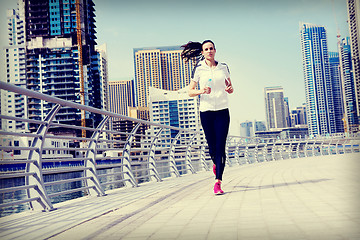 Image showing woman jogging at morning