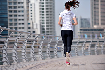 Image showing woman jogging at morning