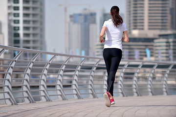 Image showing woman jogging at morning