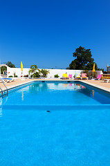 Image showing Beautiful swimming pool in hotel