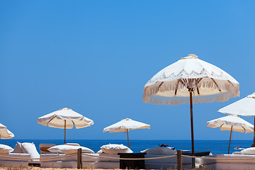 Image showing Umbrellas on the beach