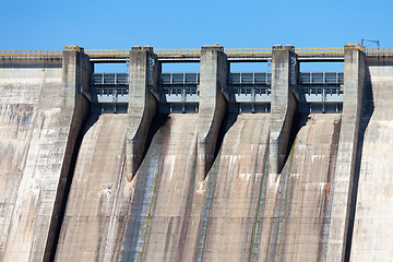 Image showing Large dam on the river