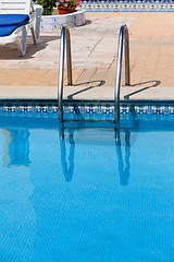 Image showing Ladder in the swimming pool