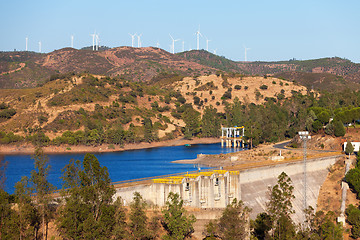 Image showing Large dam on the river