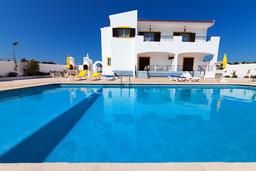 Image showing Beautiful swimming pool in hotel