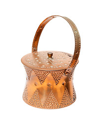 Image showing Antique copper sugar-bowl