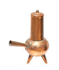 Image showing Antique copper coffeepot