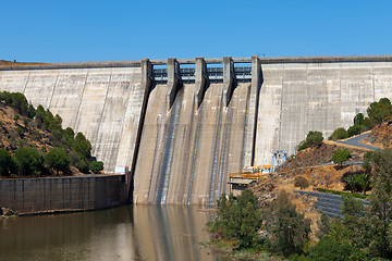 Image showing Large dam on the river