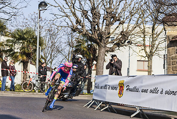 Image showing The Cyclist Cattaneo Mattia- Paris Nice 2013 Prologue in Houille