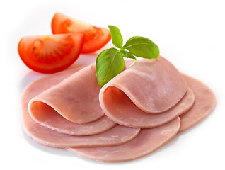 Image showing pork ham slices