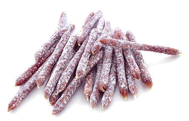 Image showing sticks of saucisson