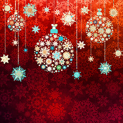 Image showing Red christmas vector illustration. EPS 10