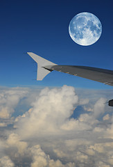 Image showing full moon flight