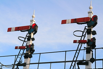 Image showing Twin Railway Signal Gantry