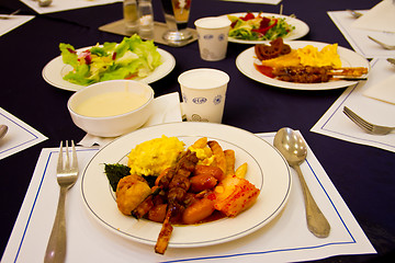 Image showing Hotel breakfast board in a 5-star hotel