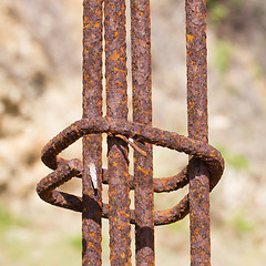 Image showing Steel rod or bar used to reinforce concrete