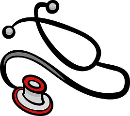 Image showing stethoscope clip art cartoon illustration