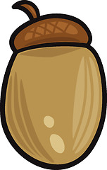 Image showing acorn clip art cartoon illustration