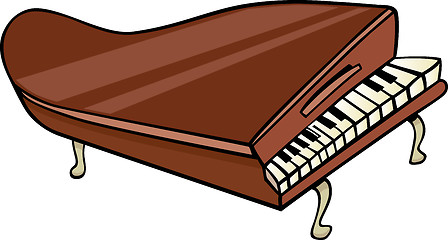 Image showing piano clip art cartoon illustration