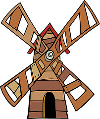 Image showing windmill clip art cartoon illustration