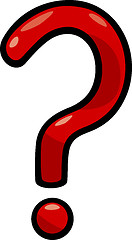 Image showing question mark clip art cartoon illustration