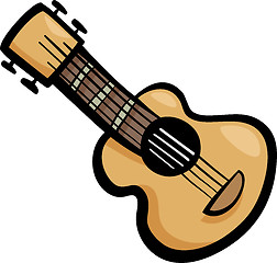 Image showing guitar clip art cartoon illustration