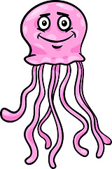 Image showing jellyfish clip art cartoon illustration