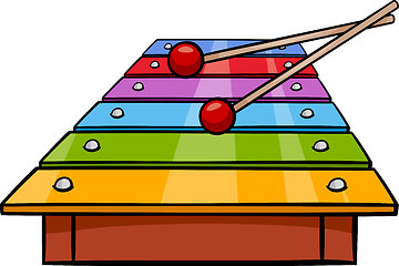 Image showing xylophone clip art cartoon illustration
