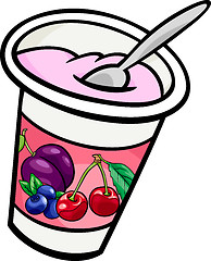 Image showing yogurt clip art cartoon illustration