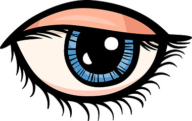 Image showing eye clip art cartoon illustration