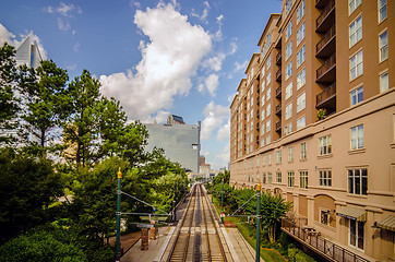 Image showing charlotte north carolina light rail transportation moving system