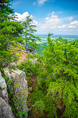 Image showing beautiful aerial landscape views from crowders mountain north ca